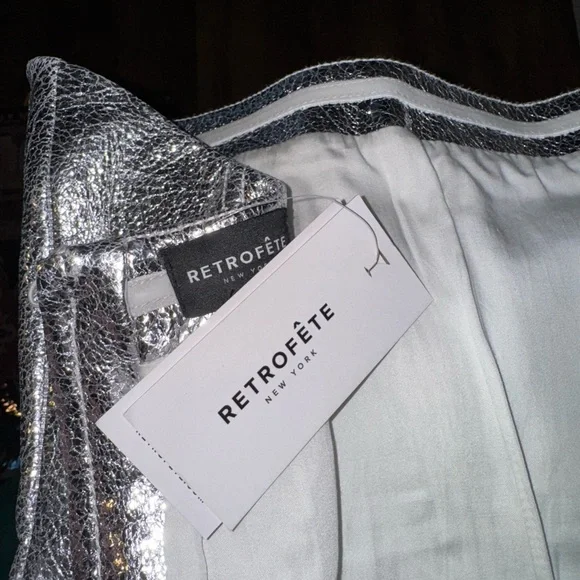 Retrofete Silver Strapless Mini Dress - Picture 7 of 10